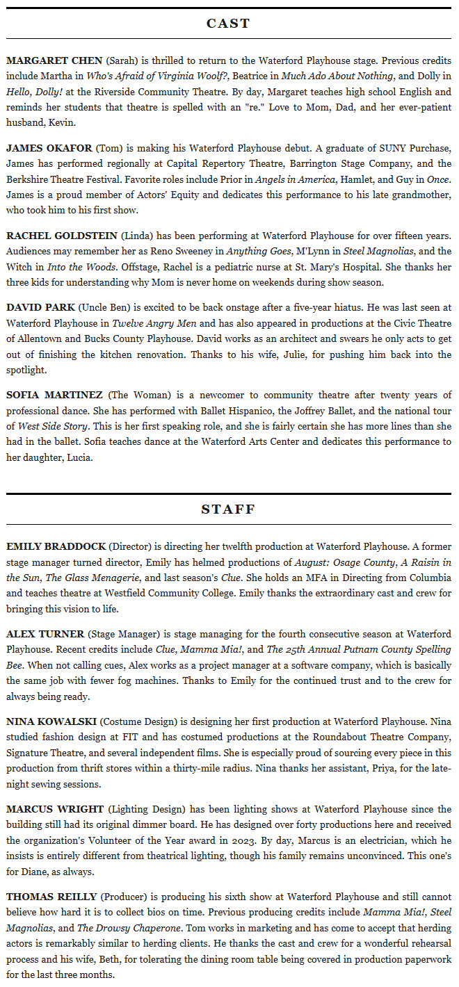 Sample formatted bio output